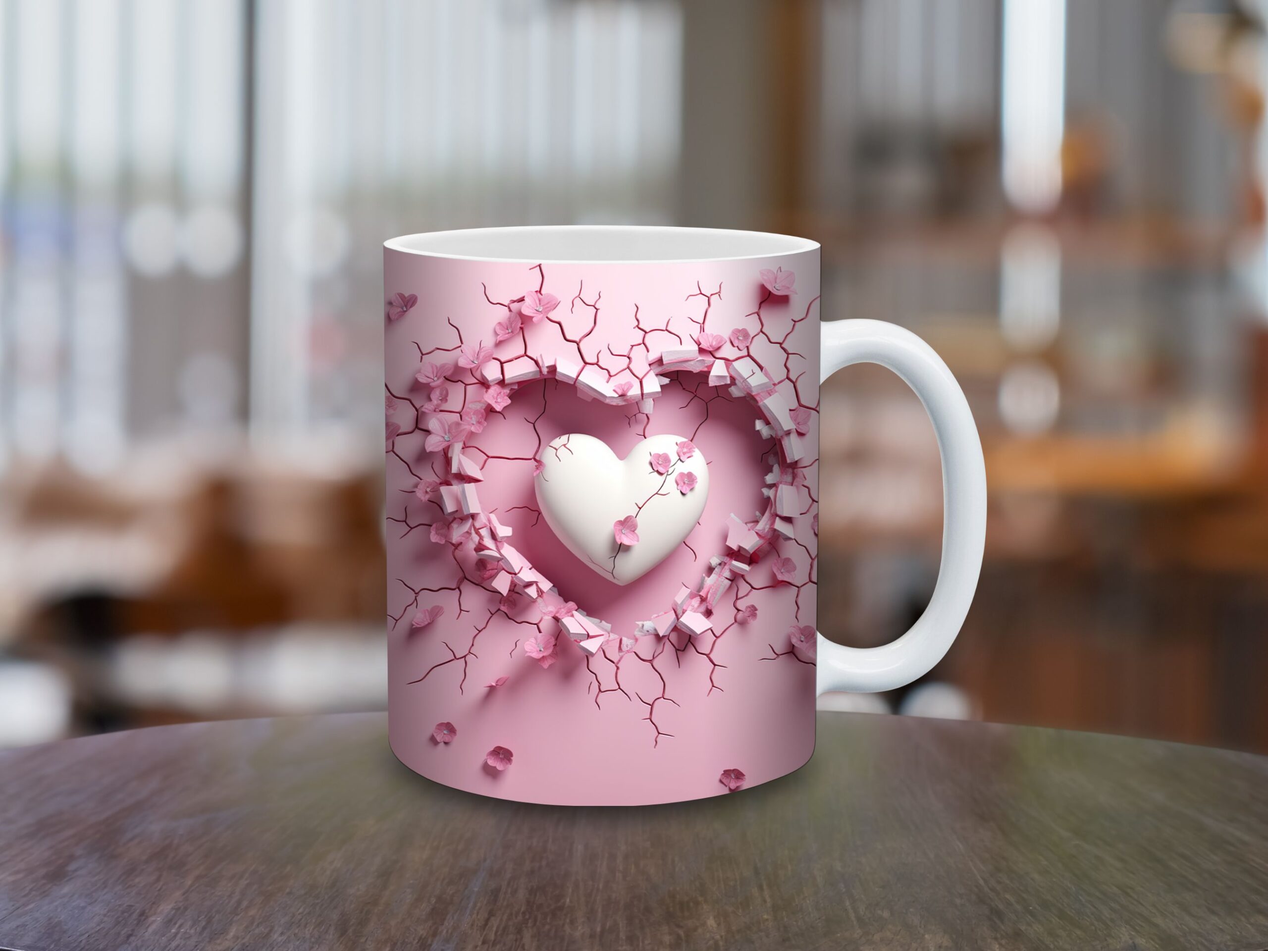 Keramický hrnček Heart Bloom so srdcovým motívom v objeme 150 ml a 330 ml
