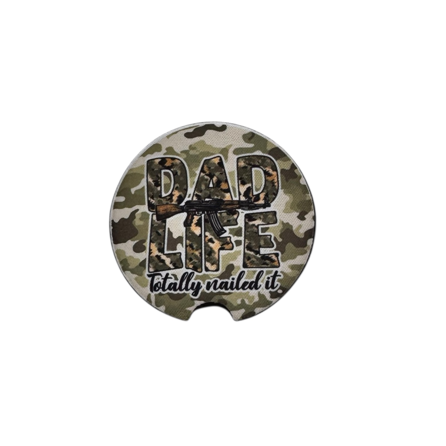 Podložka pod pohár do auta – Dad Life (camo) - Image 2