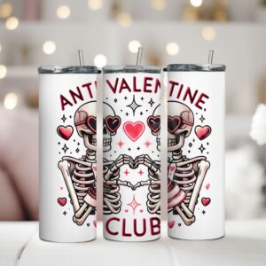 Termoska Anti Valentine Club 600 ml so slamkou a uzatvárateľným viečkom