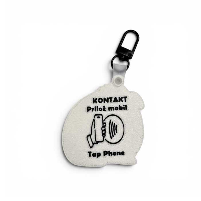Inteligentná SOS kľúčenka s NFC čipom pre deti – Roztomilé Morčiatko na batoh - Image 2