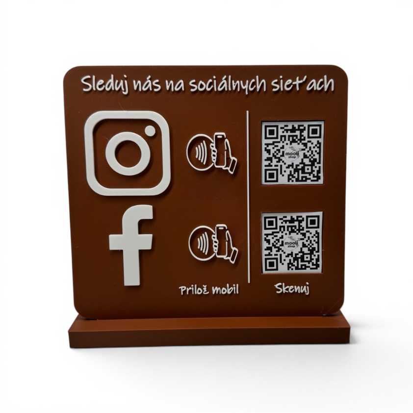 NFC stojan so sociálnymi sieťami a QR kódmi na mieru - Image 2