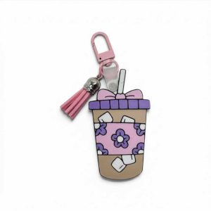 Smart NFC kľúčenka Sweet Coffee s digitálnou vizitkou a NFC čipom na zdieľanie kontaktov.